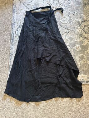 White House Black Market Black Wrap Maxi Skirt